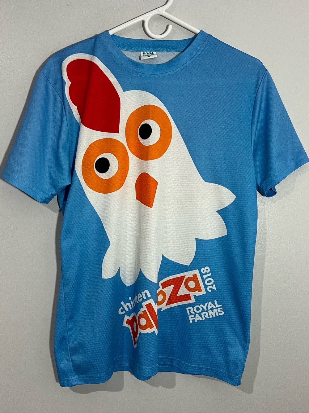 Royal Farms Chicken Palooza 2018 ROFO Blue Short Sleeve T-Shirt Mens Medium